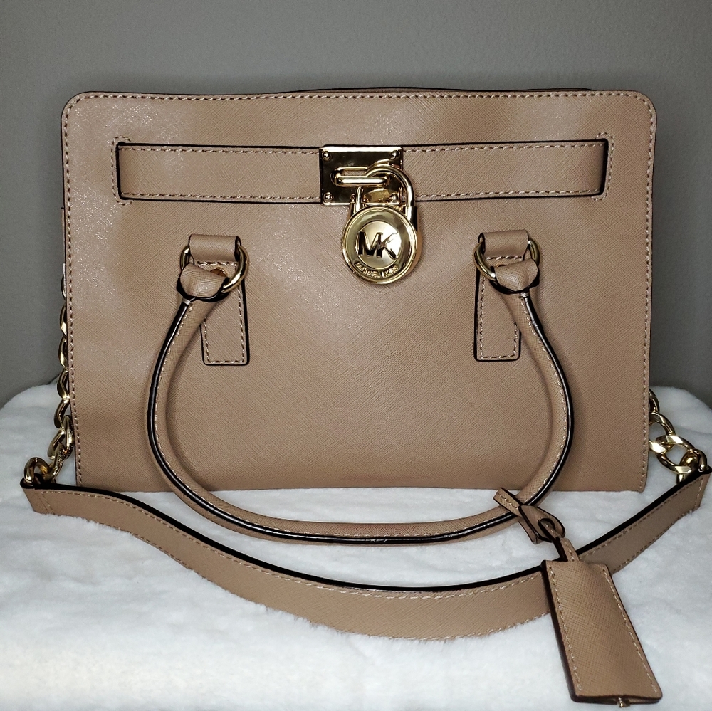 Michael Kors Hamilton Satchel Leather Bag - Medium
